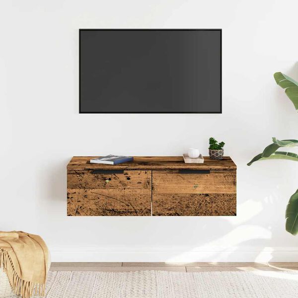 vidaXL Armoire murale vieux bois 68x30x20 cm bois d'ingénierie