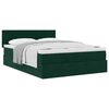 vidaXL Cadre de lit ottoman avec matelas vert fonc&eacute; 140x200 cm velours