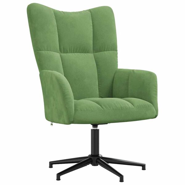 vidaXL Chaise de relaxation Vert clair Velours