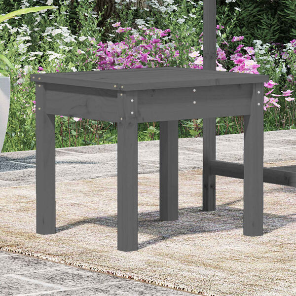 vidaXL Banc de jardin gris 50x44x45 cm bois massif de pin