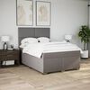 vidaXL Sommier &agrave; lattes de lit avec matelas Taupe 140x190 cm Tissu