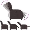 vidaXL Fauteuil inclinable électrique Marron foncé Tissu