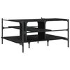vidaXL Table basse noir 100x100x48,5 cm bois d'ingénierie