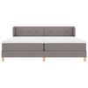 vidaXL Lit &agrave; ressorts avec matelas Taupe 200 x 200 cm tissu