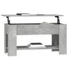 vidaXL Table basse gris b&eacute;ton 101x49x52 cm bois d'ing&eacute;nierie