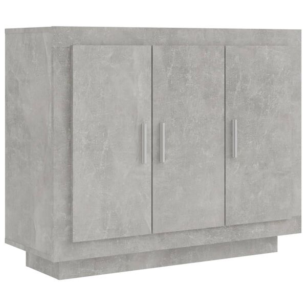 vidaXL Buffet Gris b&eacute;ton 92x35x75 cm Bois d'ing&eacute;nierie