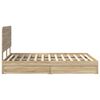 vidaXL Lit de Rangement Ch&ecirc;ne Sonoma 140 x 190 cm Bois d'ing&eacute;nierie