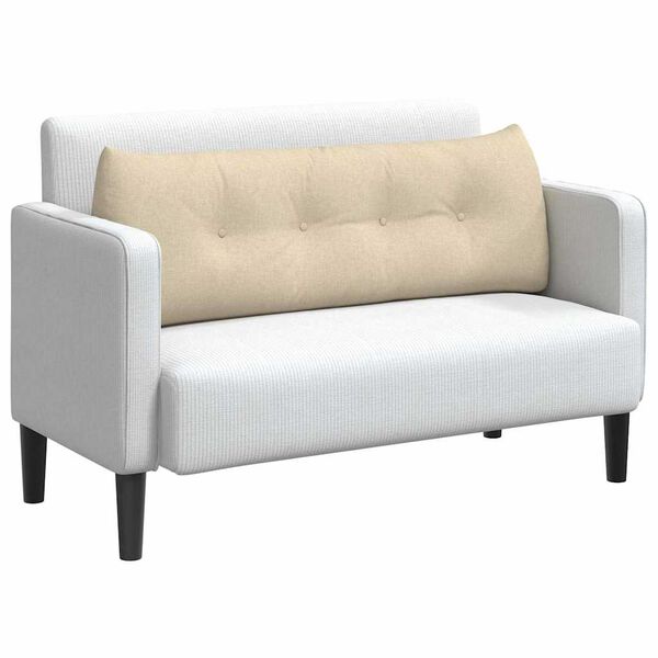 vidaXL Coussin de Dos Cr&egrave;me 140 x 24 x 50 cm tissu