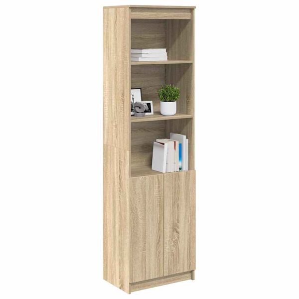 vidaXL Buffet haut ch&ecirc;ne sonoma 50x35x180 cm bois d'ing&eacute;nierie
