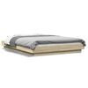 vidaXL Cadre de lit sans matelas ch&ecirc;ne sonoma 140x200 cm
