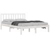 vidaXL Cadre de lit sans matelas blanc bois massif de pin 200x200 cm