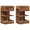vidaXL Tables de chevet 2 pcs vieux bois 40x35x65 cm bois d&rsquo;ing&eacute;nierie