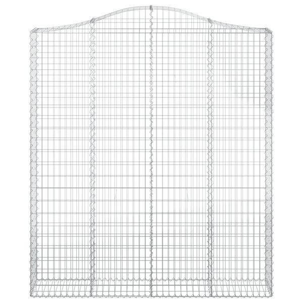 vidaXL Paniers &agrave; gabions arqu&eacute;s 8 pcs 200x30x220/240 cm fer galvanis&eacute;