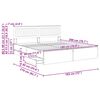 vidaXL Cadre de lit Ch&ecirc;ne Sonoma 180 x 200 cm Bois Ing&eacute;nierie