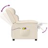 vidaXL Fauteuil &eacute;lectrique de massage Cr&egrave;me Velours
