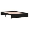 vidaXL Cadre de lit sans matelas noir bois massif 140x200 cm