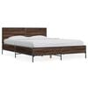 vidaXL Cadre de lit sans matelas ch&ecirc;ne marron 135x190 cm