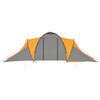 vidaXL Tente de camping pour 6 personnes gris et orange