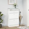vidaXL Armoire &agrave; chaussure Blanc brillant 63x24x104 cm Bois ing&eacute;nierie