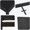 vidaXL Ensemble de salle &agrave; manger pour jardin 9 pcs Noir polyrotin