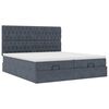 vidaXL Cadre de lit ottoman avec matelas gris fonc&eacute; 200x200 cm velours