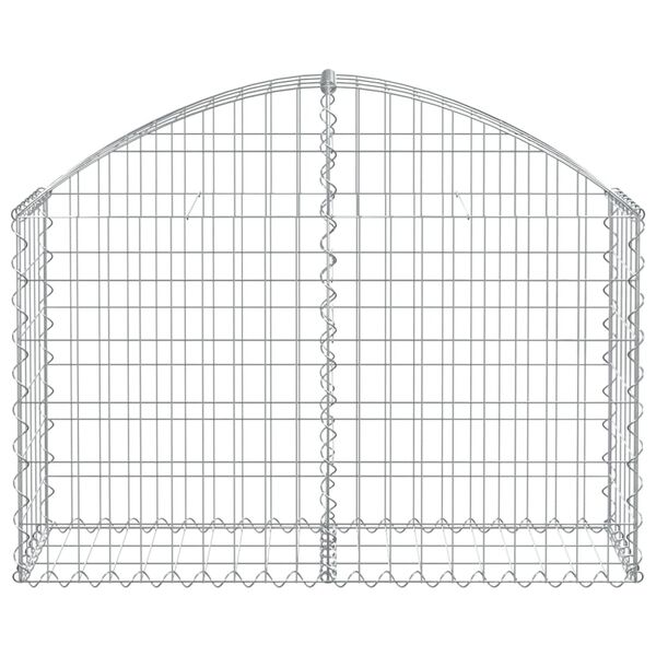 vidaXL Panier de gabions arqué 100x30x60/80 cm Fer galvanisé