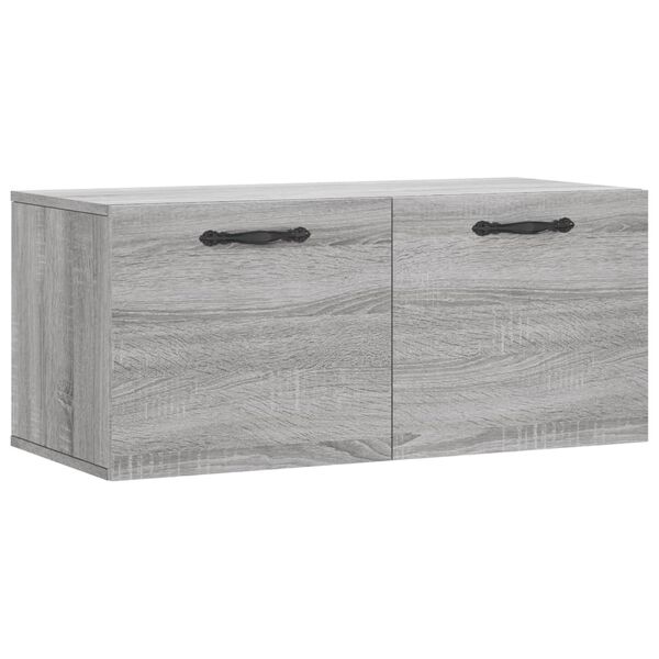 vidaXL Armoire murale sonoma gris 80x36,5x35 cm bois d'ing&eacute;nierie