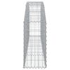 vidaXL Panier de gabions arqué 200x30x60/80 cm Fer galvanisé