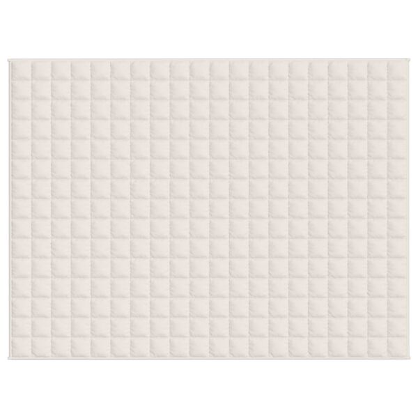 vidaXL Couverture lest&eacute;e Cr&egrave;me clair 152x203 cm 7 kg Tissu
