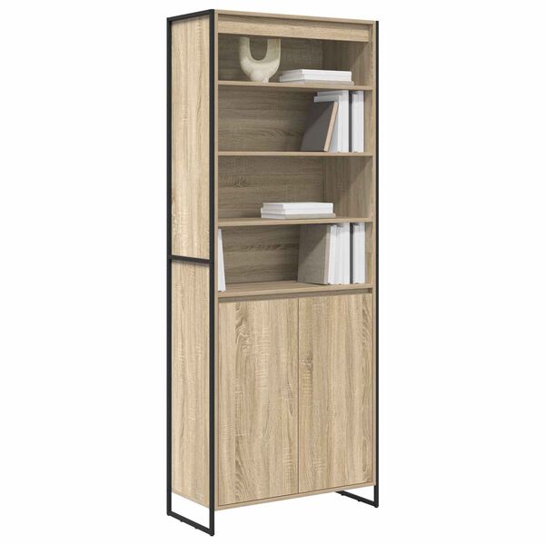 vidaXL Armoires Hautes 2 pcs Sonoma 79 x 36 x 200 cm Bois d'ing&eacute;nierie