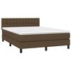 vidaXL Sommier &agrave; lattes de lit avec matelas Marron fonc&eacute; 140x190 cm