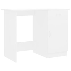 vidaXL Bureau Blanc 100x50x76 cm Bois d'ing&eacute;nierie