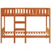 vidaXL Lit superpos&eacute; cire marron 90x200 cm bois de pin massif