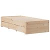 vidaXL Cadre de lit sans matelas avec tiroirs 75x190 cm bois de pin