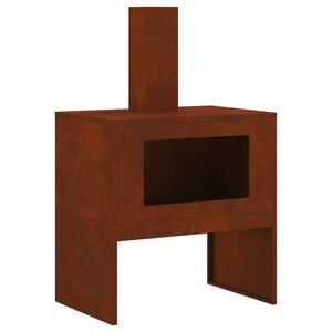 vidaXL Braise Marron 60 x 40 x 96 cm Acier patin&eacute;