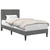 vidaXL Cadre de lit avec t&ecirc;te de lit Gris fonc&eacute; 90 x 190 cm Velours