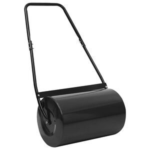 vidaXL Rouleau &agrave; gazon noir 63 cm 50 L