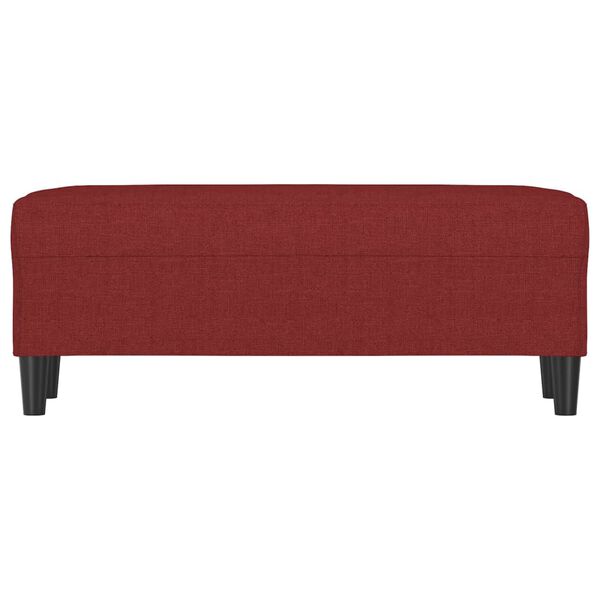 vidaXL Banc Rouge bordeaux 100x35x41 cm Tissu