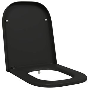vidaXL Si&egrave;ge de toilette Noir 47,5 x 35 x 3,6 cm Duroplast
