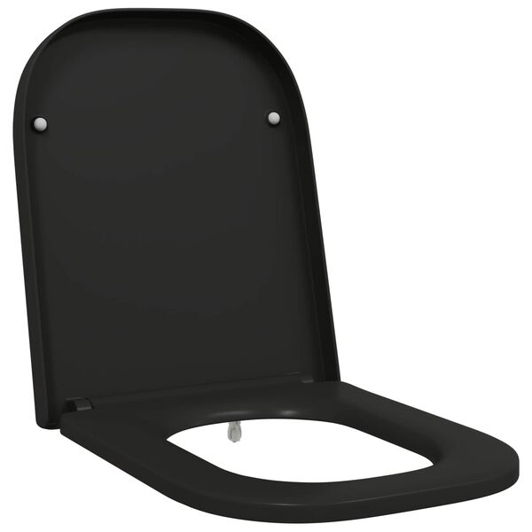 vidaXL Si&egrave;ge de toilette Noir 44,5 x 35 x 3,6 cm Duroplast