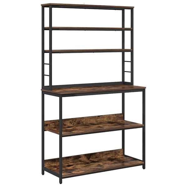 vidaXL &Eacute;tag&egrave;re de cuisine Ch&ecirc;ne fum&eacute; 100 x 40 x 168 cm