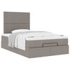 VidaXL Cadre de lit ottoman avec matelas taupe 120x190 cm tissu