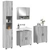 vidaXL Ensemble de mobilier de salle de bain 4 pcs Gris Sonoma