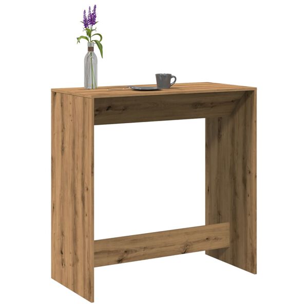vidaXL Table de bar ch&ecirc;ne artisanal 102x50x103,5 cm bois d'ing&eacute;nierie