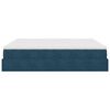vidaXL Cadre de lit ottoman avec matelas bleu fonc&eacute; 200x200 cm velours