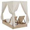 vidaXL Transat double R&eacute;glable Beige 205 x 129 x 200 cm polyrotin