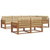 vidaXL Ensemble de canap&eacute;s d'ext&eacute;rieur 8 pc Naturel et Beige