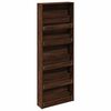 vidaXL Armoire &agrave; chaussures miroir 5niveaux Ch&ecirc;ne marron 63x17x169,5cm