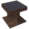 vidaXL Table basse avec LED chêne marron 50x50x45 cm bois d'ingénierie