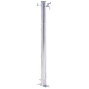 vidaXL Colonne &agrave; eau de jardin 40 cm acier inoxydable rond